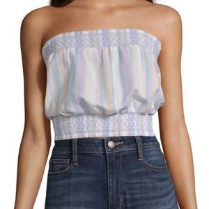 Derek Heart Tube Top Pastel Rainbow Stripe Size Large